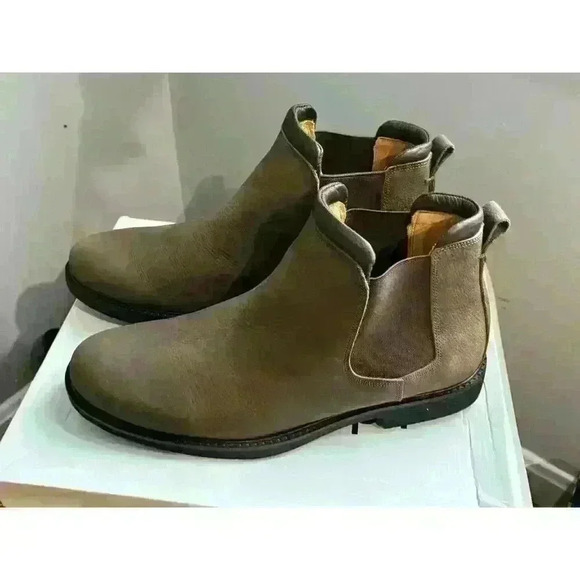 MJNY by Marc Joseph NY Austin Chelsea Boot Truffle Washed Grainy Sz 10 / EU 43.5 - Picture 3 of 9